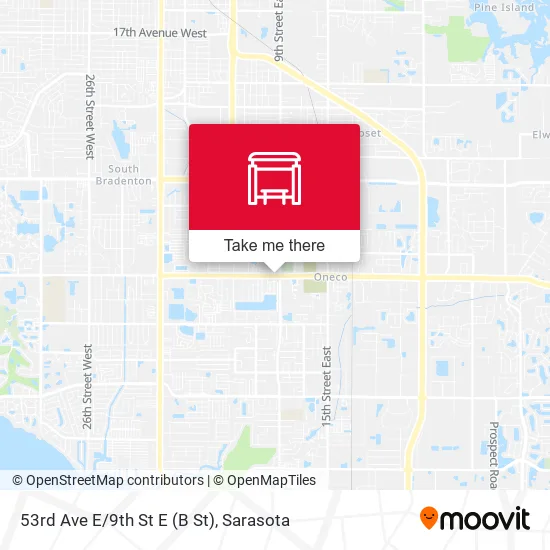 53rd Ave E/9th St E (B St) map