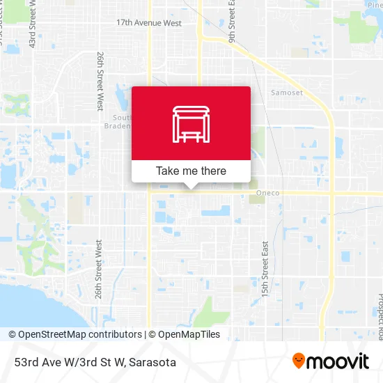 53rd Ave W/3rd St W map