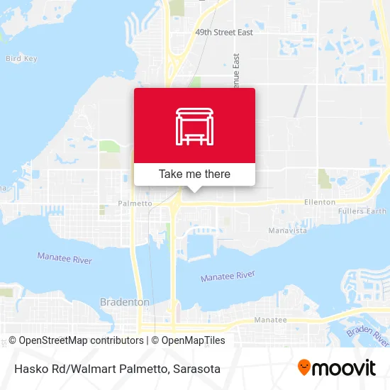 Hasko Rd/Walmart Palmetto map