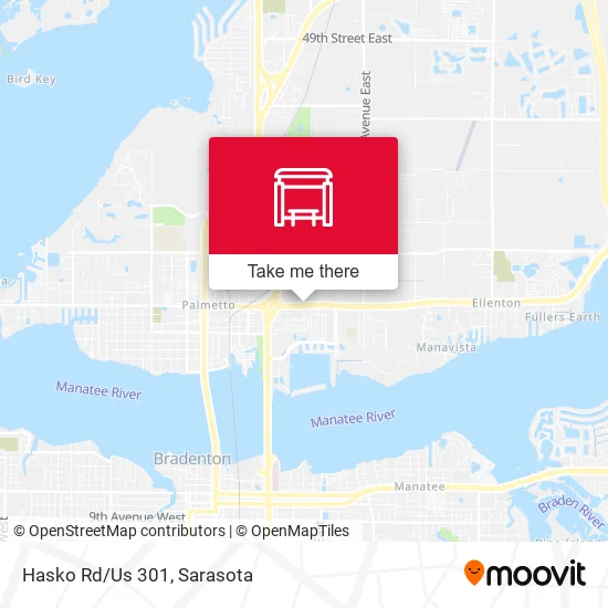 Hasko Rd/Us 301 map