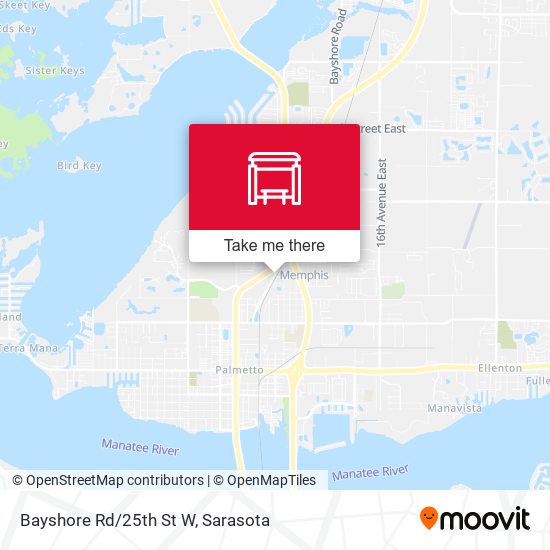 Bayshore Rd/25th St W map