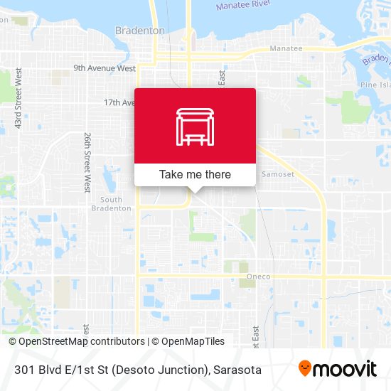 301 Blvd E / 1st St (Desoto Junction) map