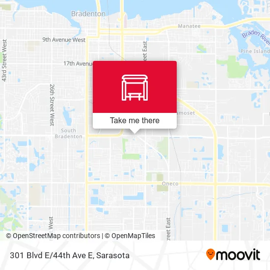 Mapa de 301 Blvd E/44th Ave E