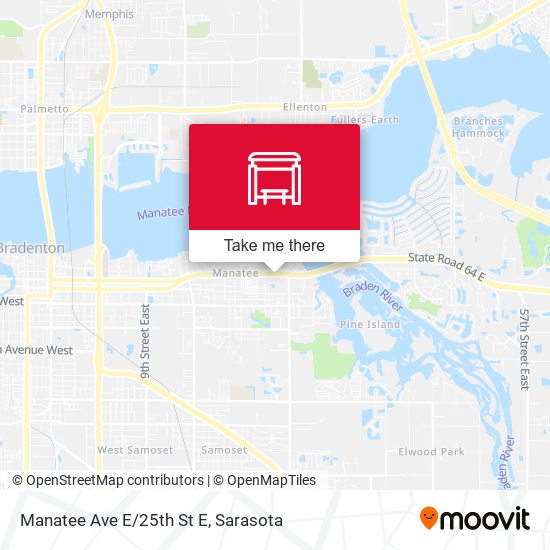Manatee Ave E/25th St E map