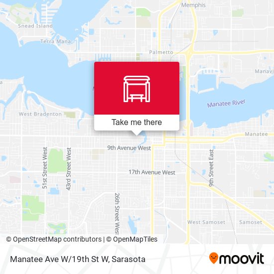 Mapa de Manatee Ave W/19th St W