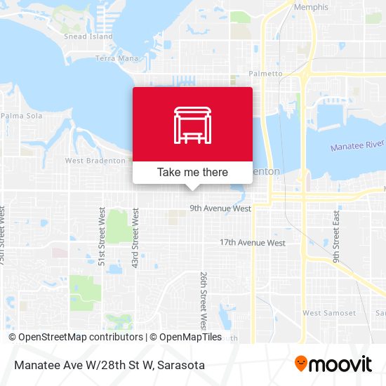 Manatee Ave W/28th St W map