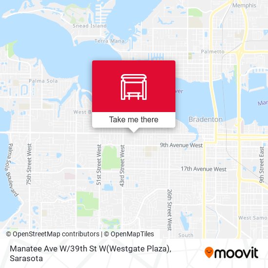 Mapa de Manatee Ave W / 39th St W(Westgate Plaza)