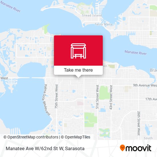 Mapa de Manatee Ave W/62nd St W