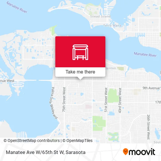 Manatee Ave W/65th St W map