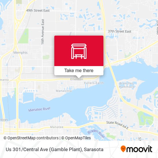 Us 301 / Central Ave (Gamble Plant) map