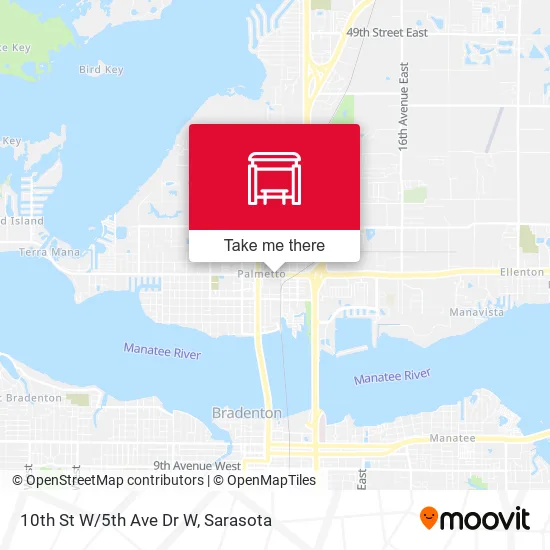 10th St W/5th Ave Dr W map