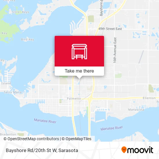 Bayshore Rd/20th St W map