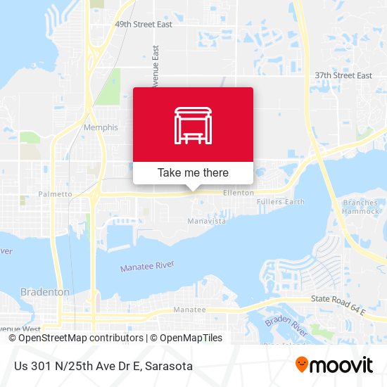 Us 301 N/25th Ave Dr E map