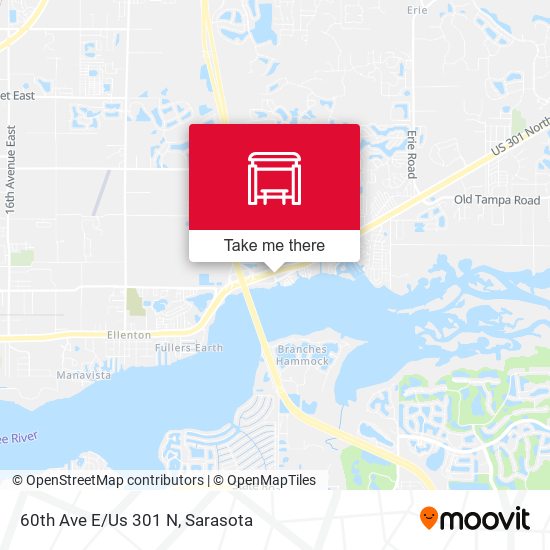 60th Ave E/Us 301 N map