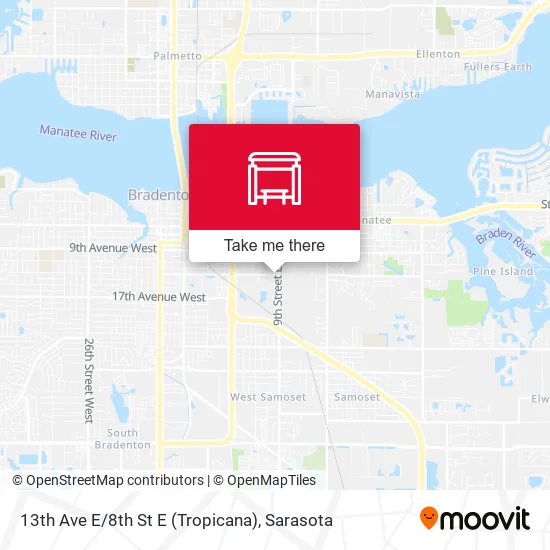13th Ave E / 8th St E (Tropicana) map