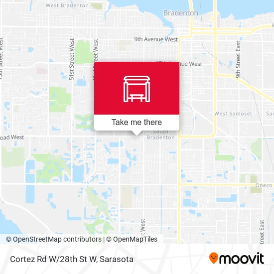 Cortez Rd W/28th St W map