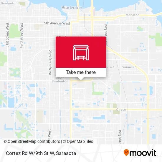 Cortez Rd W/9th St W map