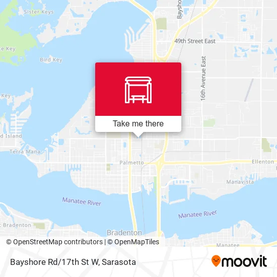 Bayshore Rd/17th St W map