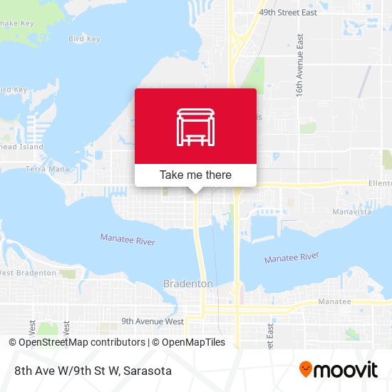 Mapa de 8th Ave W/9th St W