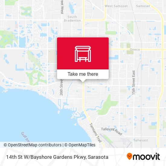 14th St W / Bayshore Gardens Pkwy map