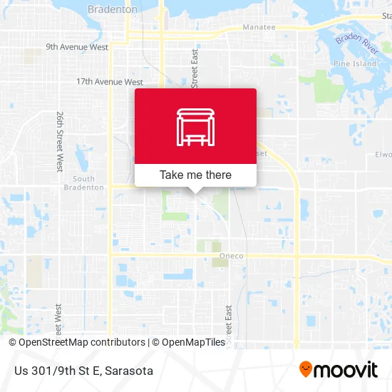 Us 301/9th St E map
