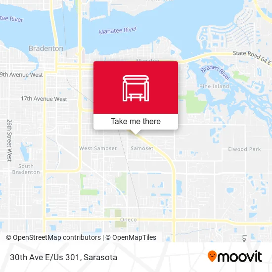 30th Ave E/Us 301 map