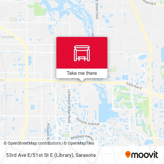 53rd Ave E/51st St E (Library) map