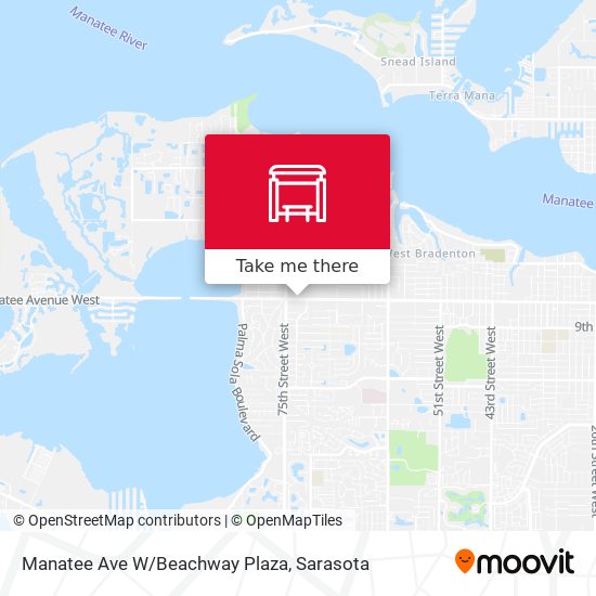 Mapa de Manatee Ave W/Beachway Plaza