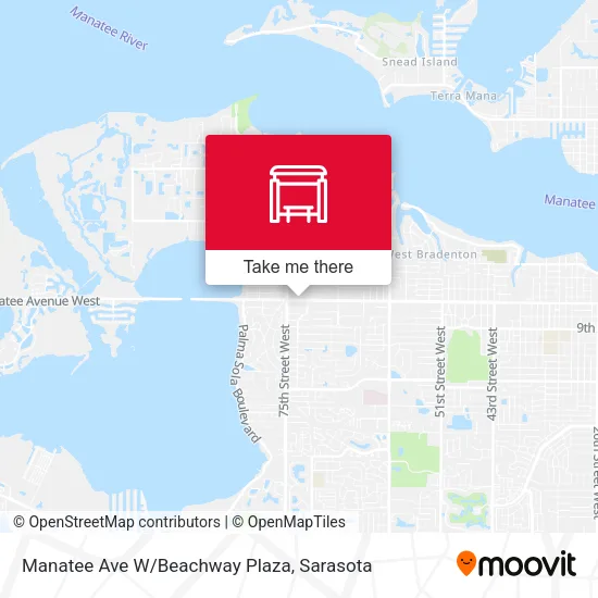 Manatee Ave W/Beachway Plaza map
