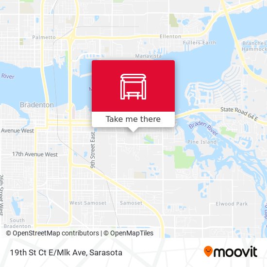 Mapa de 19th St Ct E/Mlk Ave