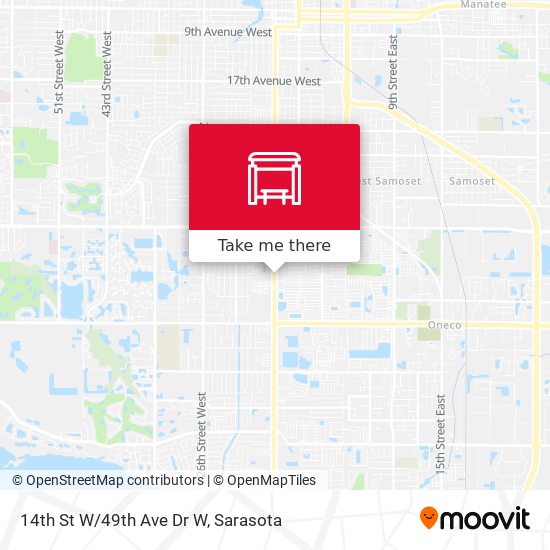 Mapa de 14th St W/49th Ave Dr W