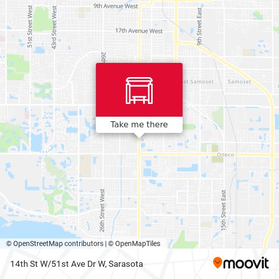 14th St W/51st Ave Dr W map