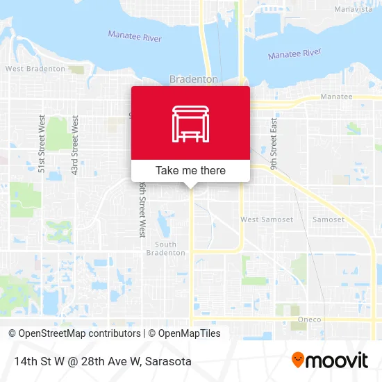 14th St W @ 28th Ave W map