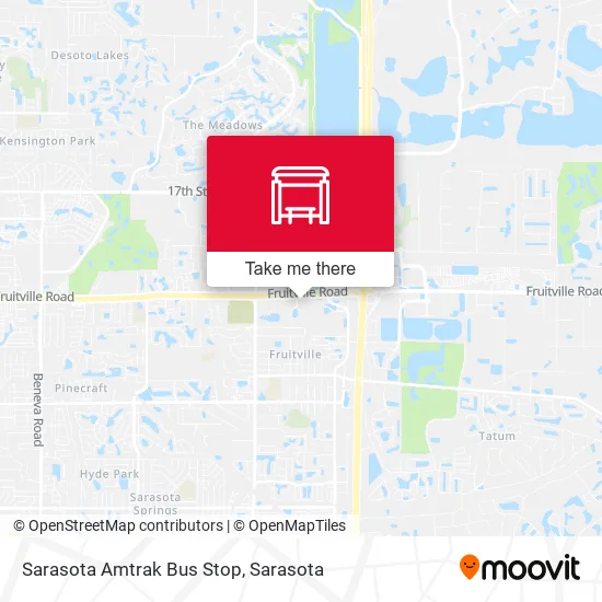 Mapa de Sarasota Amtrak Bus Stop
