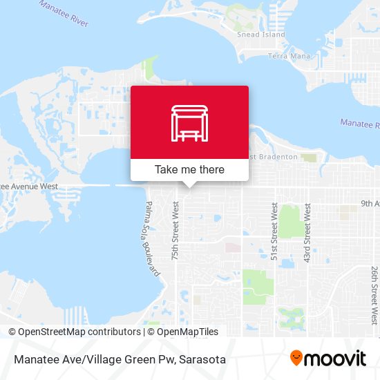 Manatee Ave/Village Green Pw map