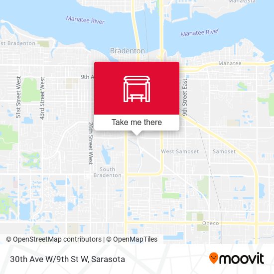 30th Ave W/9th St W map
