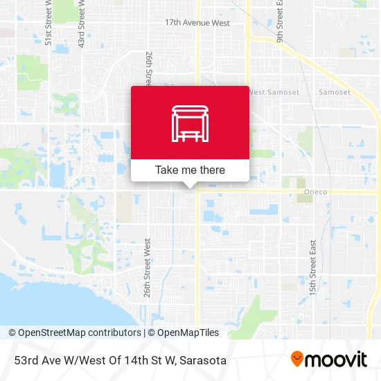 53rd Ave W/West Of 14th St W map