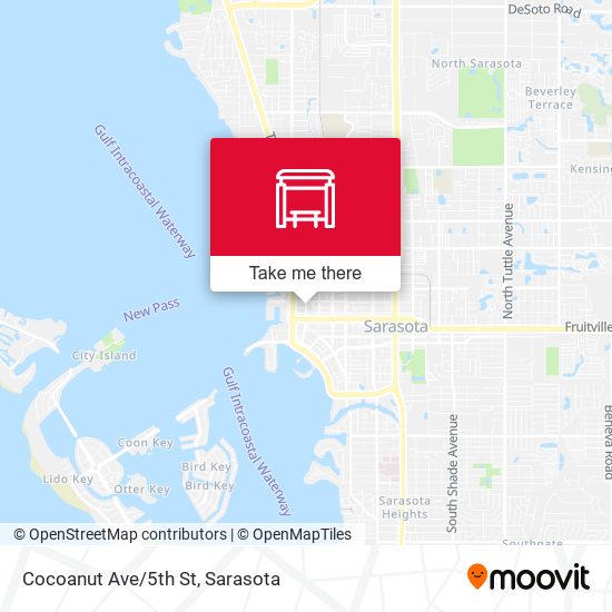 Cocoanut Ave/5th St map