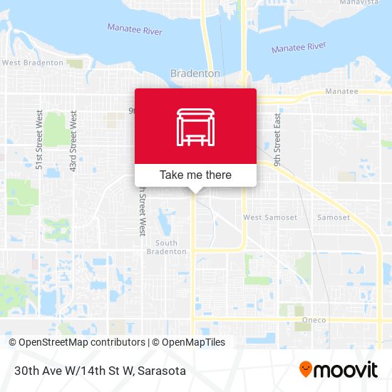 30th Ave W/14th St W map