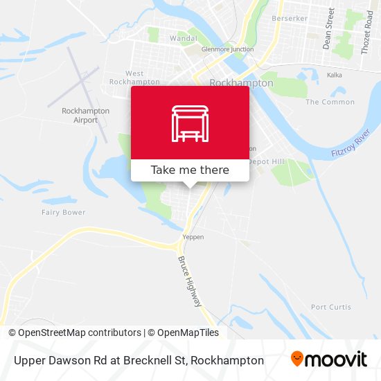 Mapa Upper Dawson Rd at Brecknell St