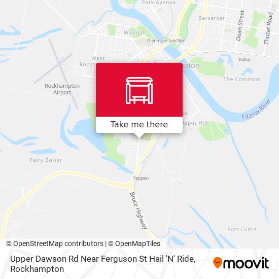 Mapa Upper Dawson Rd Near Ferguson St Hail 'N' Ride