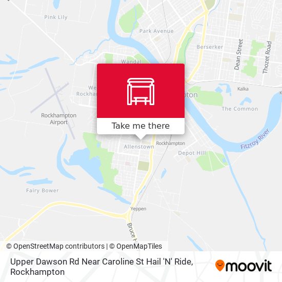 Mapa Upper Dawson Rd Near Caroline St Hail 'N' Ride