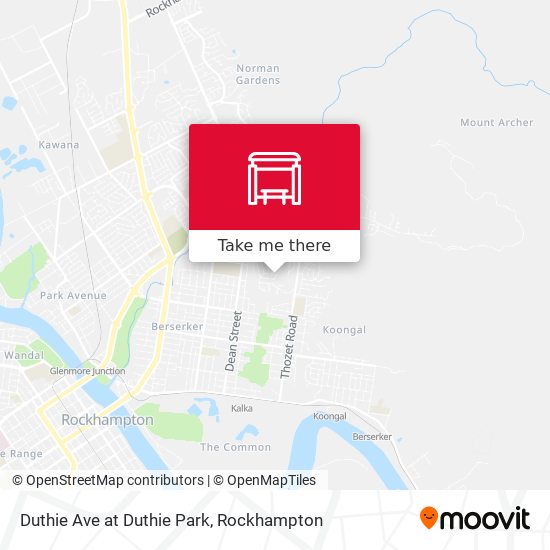 Duthie Ave at Duthie Park map