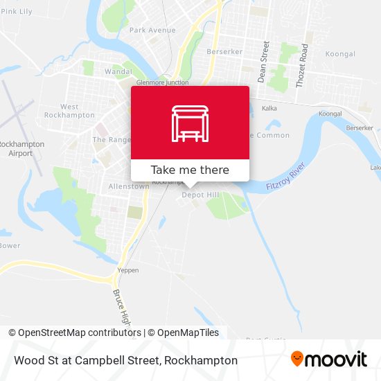 Mapa Wood St at Campbell Street