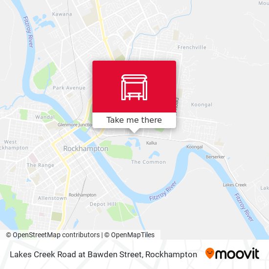 Lakes Creek Road at Bawden Street map