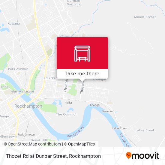 Thozet Rd at Dunbar Street map