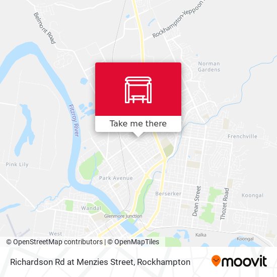 Richardson Rd at Menzies Street map