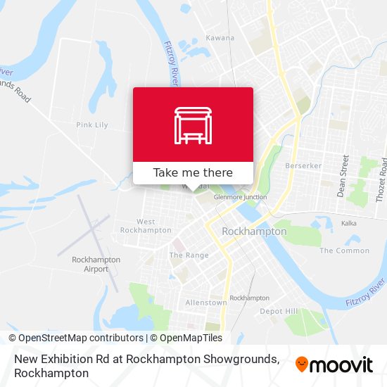 Mapa New Exhibition Rd at Rockhampton Showgrounds