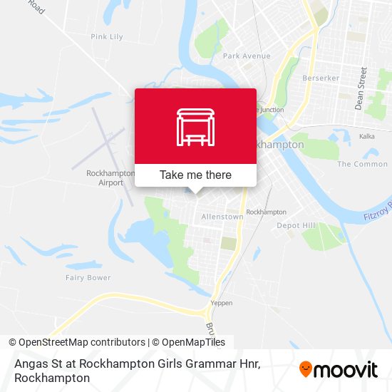 Mapa Angas St at Rockhampton Girls Grammar Hnr