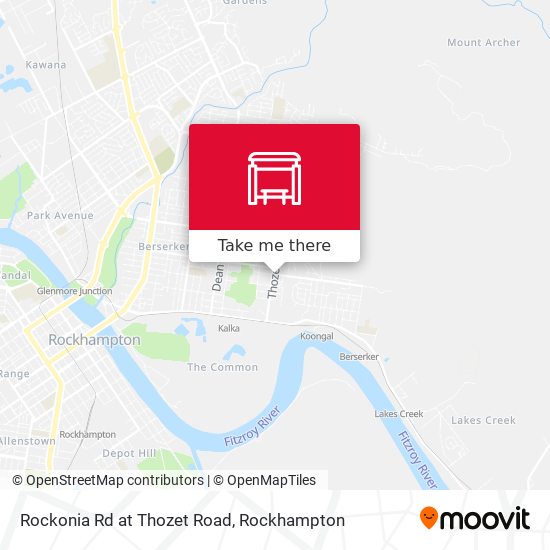 Rockonia Rd at Thozet Road map